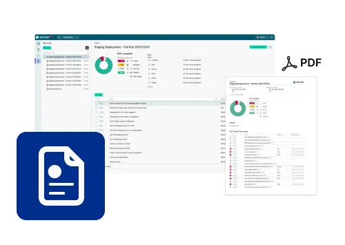 Export customizable reports from Testiny for documentation